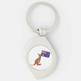kangaroo australia flag キーホルダー