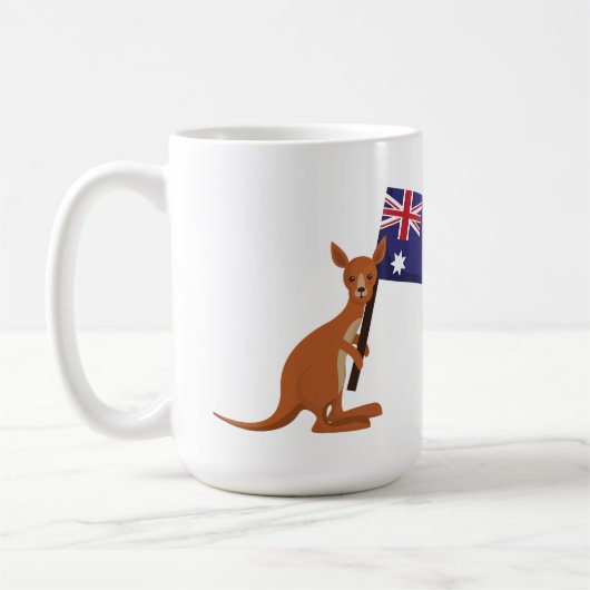 kangaroo australia flag コーヒーマグカップ (左)