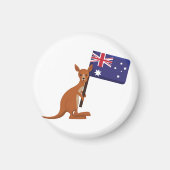 kangaroo australia flag マグネット (正面)