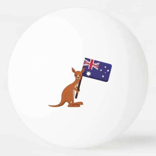 kangaroo australia flag 卓球ボール (正面)