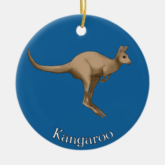 Kangaroo Australia Ornament セラミックオーナメント (正面)
