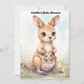Kangaroo Baby Digital Download Invitations 招待状 (正面)