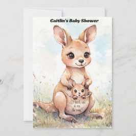Kangaroo Baby Digital Download Invitations 招待状