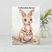 Kangaroo Baby Digital Download Invitations 招待状 (スタンド正面)