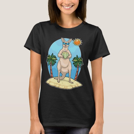 Kangaroo Beach Coconut Summer Tシャツ (正面)