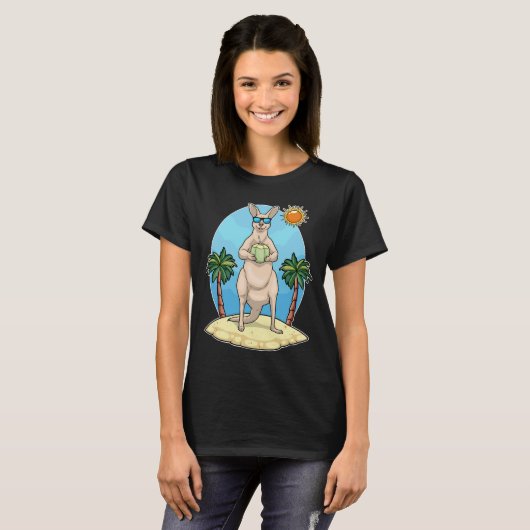 Kangaroo Beach Coconut Summer Tシャツ (正面フル)