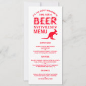 Kangaroo Beerオーストラリアのクリスマスメニュー 招待状 (正面)