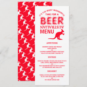 Kangaroo Beerオーストラリアのクリスマスメニュー 招待状