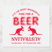 Kangaroo Beer,オーストラリアのクリスマス ビールラベル (シングルラベル)