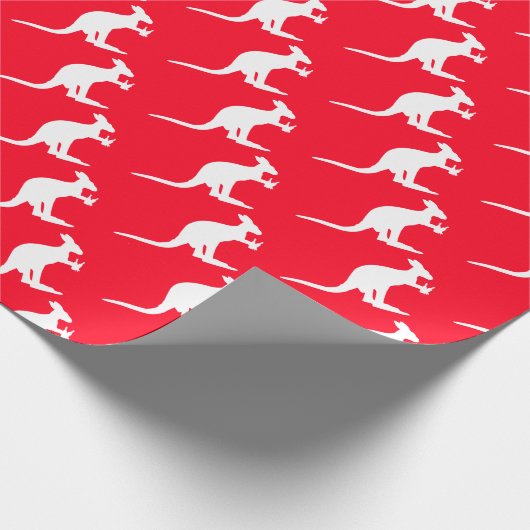 Kangaroo Beer,オーストラリアのクリスマス ラッピングペーパー (角)