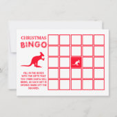 Kangaroo Beer, Australian Christmas Bingo Card 招待状 (正面)