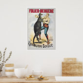 Kangaroo Boxing - 1890s Vintage Style French Art ポスター (キッチン)