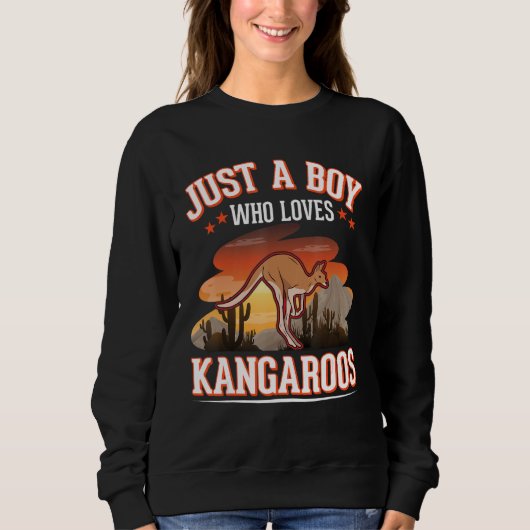 Kangaroo Boy Australia Kangaroo スウェットシャツ (正面)