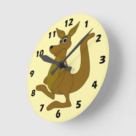 Kangaroo Design ラウンド壁時計 (傾斜)