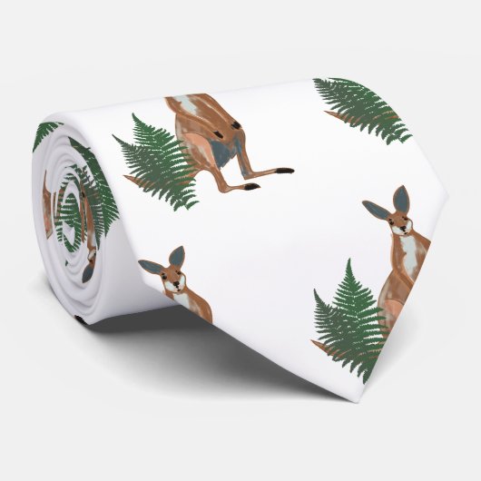 Kangaroo Drawing ネクタイ (ロール)