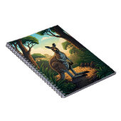 Kangaroo in Sunlit Forest ノートブック (右側)