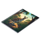 Kangaroo in Sunlit Forest ノートブック (左側)