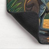 Kangaroo in Sunlit Forest マウスパッド (コーナー)