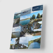 Kangaroo Island(オーストラリア)、フォトコラージュ、 スクエア壁時計 (傾斜)