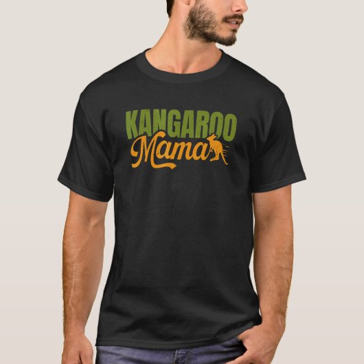 Kangaroo Mama Australian Wildlife Kangaroo Tシャツ (正面)
