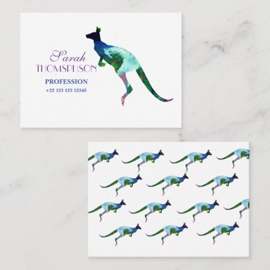 Kangaroo Mighty、標準マット 名刺 (正面/裏面)