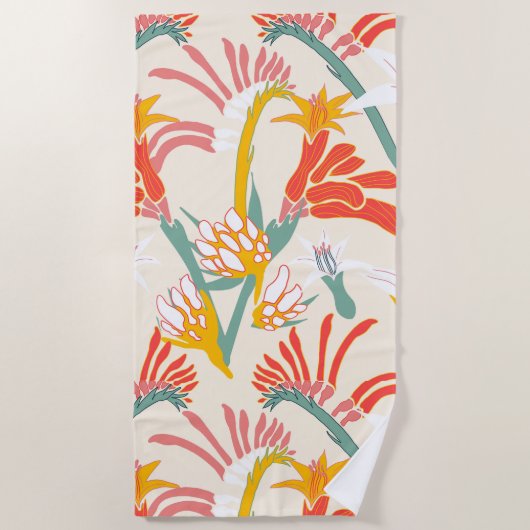 Kangaroo Paw ビーチタオル (正面)