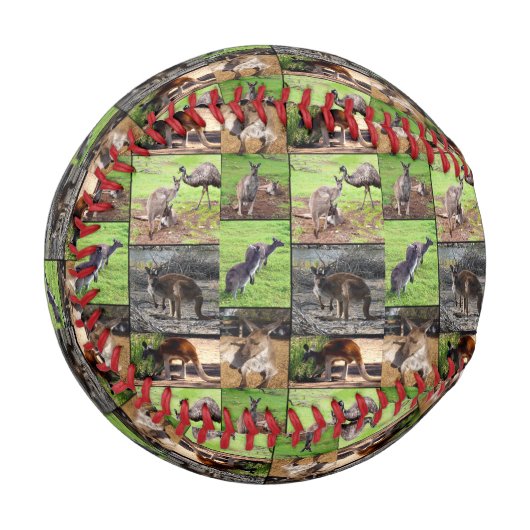 Kangaroo Photo Collage, Regular Baseball 野球ボール (正面左)