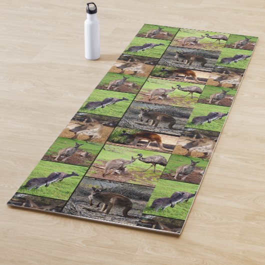 Kangaroo Photo Collage, Yoga Mat ヨガマット (インサイチュ)