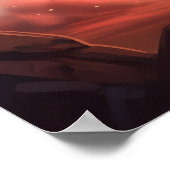 Kangaroo Red Neon Outback ポスター (角)