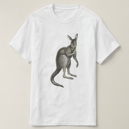 Kangaroo Sketch Design Graphic Tee Shirt Tシャツ (デザイン正面)
