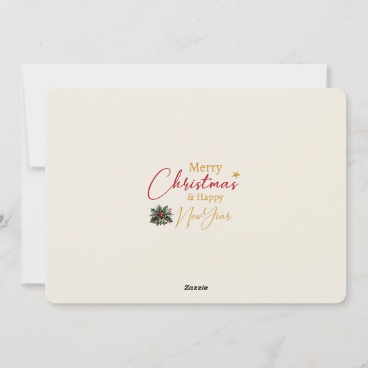 Kangaroo under gumtree with Christmas baubles シーズンカード (裏面)