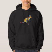 Kangaroo Watercolor Graphic Australia Exotic Anima パーカ (正面)