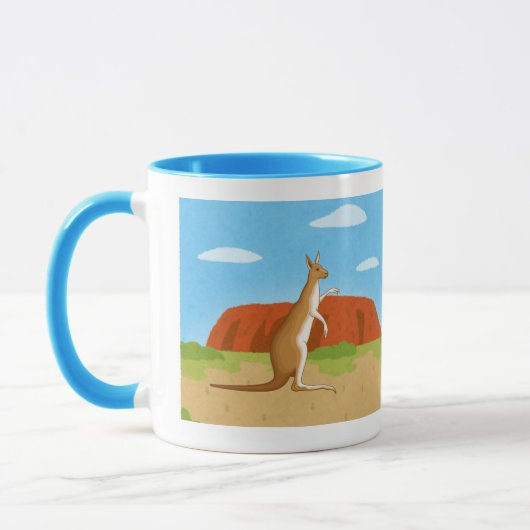 Kangaroos Mug in the forest  マグカップ (左)