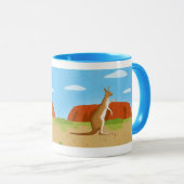 Kangaroos Mug in the forest  マグカップ (正面右)