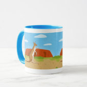 Kangaroos Mug in the forest  マグカップ (正面左)