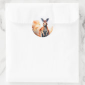 Kangourou dans le bush ラウンドシール (バッグ)