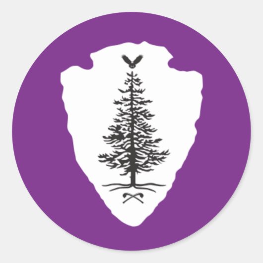 Kanienkeh Mohawk Nationステッカー ラウンドシール (正面)