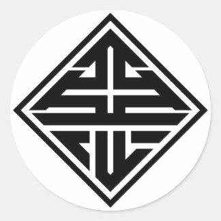 kanji "悪" ラウンドシール