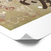 Kanji Ai (Love)レターサイズプリント ポスター (角)