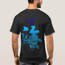 Kanji calligraphy-Sea- with Siquijor coral reef Tシャツ