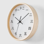 Kanji Clock 1-12 壁時計 (傾斜)