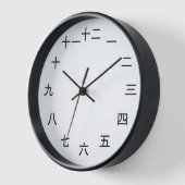 Kanji Clock 1-12 壁時計 (傾斜)