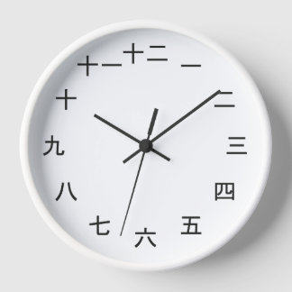 Kanji Clock 1-12 壁時計