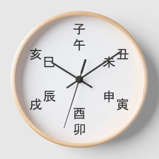 Kanji Clock - Chinese Zodiac - Time of the Day -  壁時計