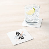 Kanji Jiyu/Freedom Japanese Calligraphy スクエアペーパーコースター (インサイチュ)