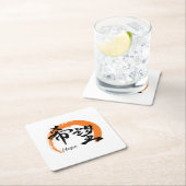 Kanji Kibo/Hope Japanese Calligraphy スクエアペーパーコースター (インサイチュ)