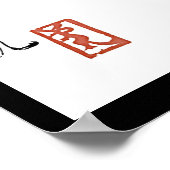 Kanji Symbol SPIRIT Japanese Chinese Calligraphy ポスター (角)