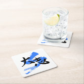 Kanji Taishi/Ambition Japanese Calligraphy スクエアペーパーコースター (インサイチュ)