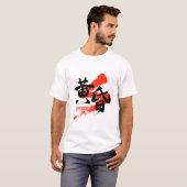 Kanji Tasogare/Dusk Japanese Calligraphy Tシャツ (正面フル)