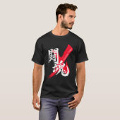 Kanji Tokon/Fighting Spirit Japanese Calligraphy Tシャツ (正面フル)